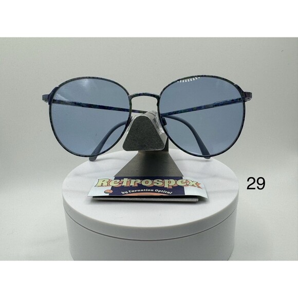 Vintage Oversize Sunglasses NOS Round Style Safilo 4563 Confetti Frame 1990s - Picture 1 of 9